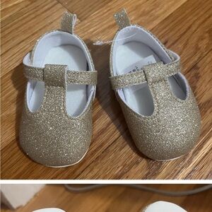 Gold Sparkle Baby Girl Shoes